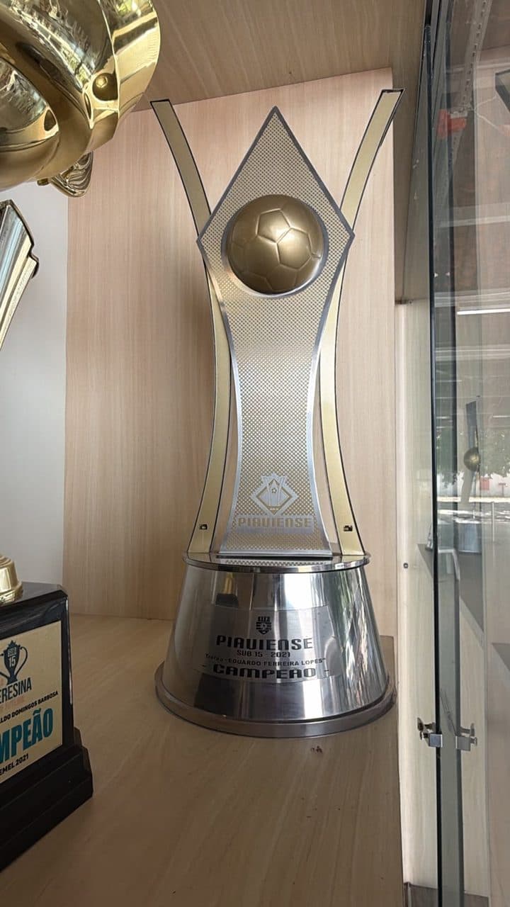 Troféu de campeão do Campeonato Piauiense Sub-15 2021