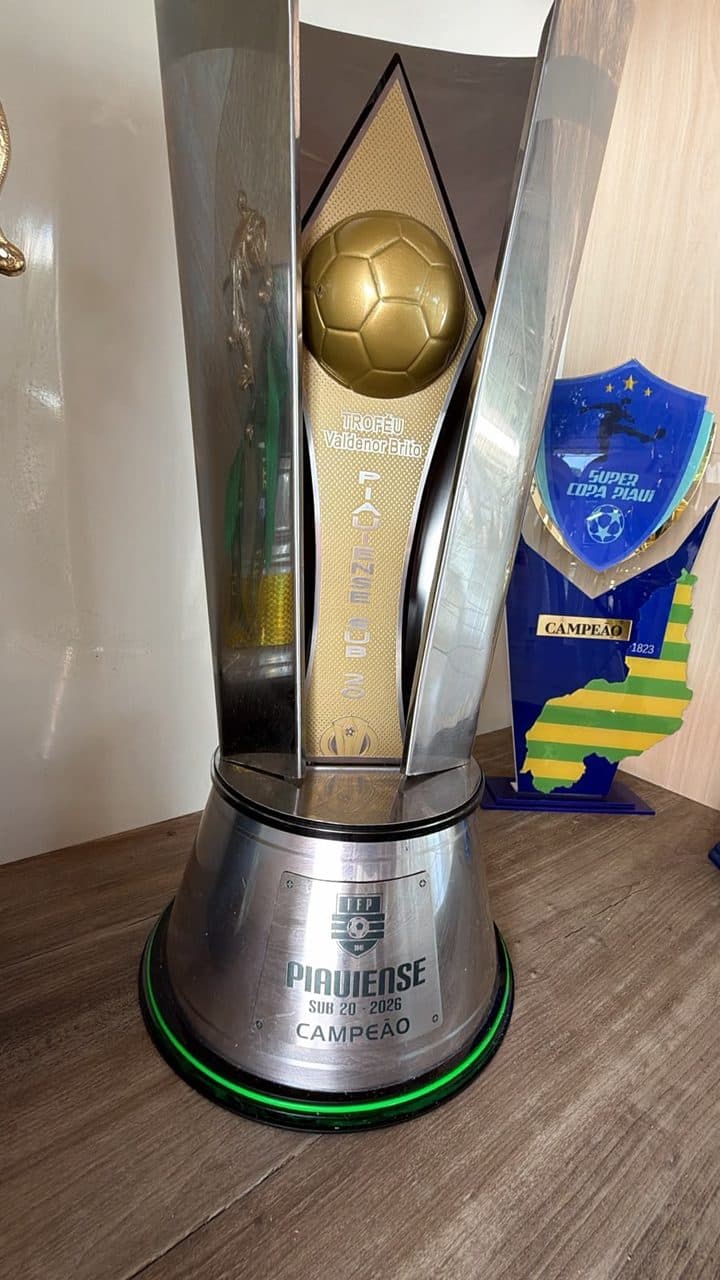 Troféu de campeão do Campeonato Piauiense Sub-20 2026