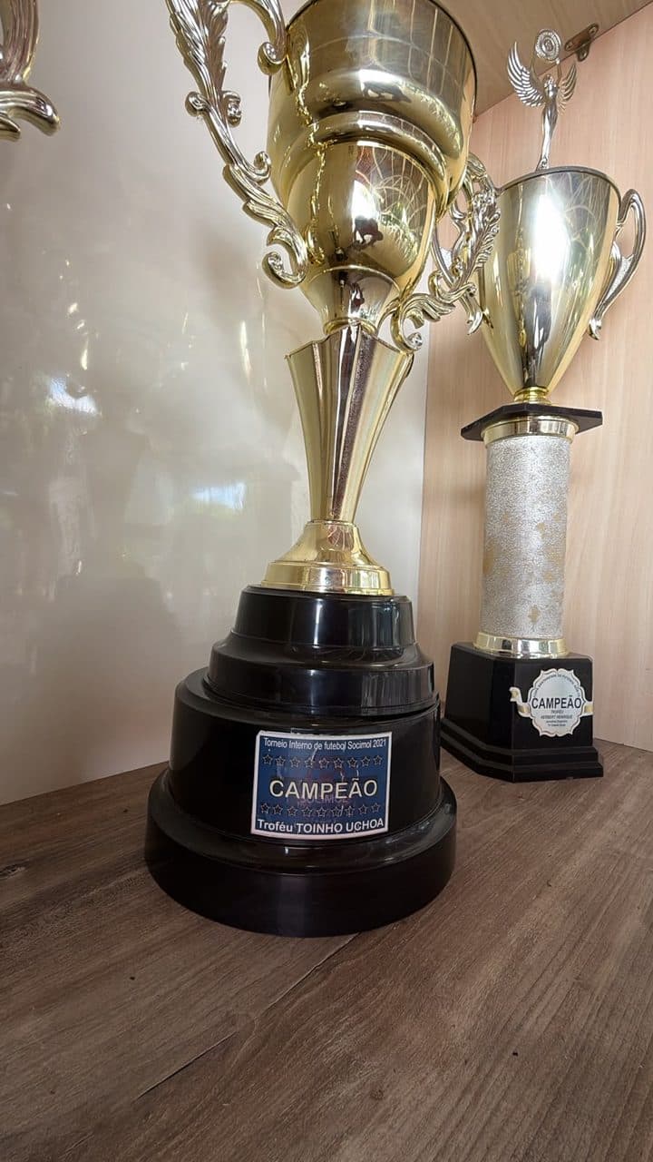 Troféu de campeão do Torneio Interno Socimol 2021